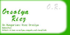 orsolya riez business card